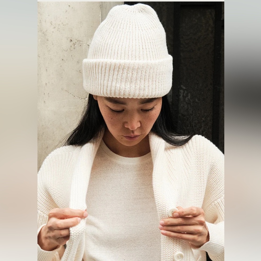 Ozma Sierra Beanie, Organic Tanguis Cotton, Ecru, OS, NWT
